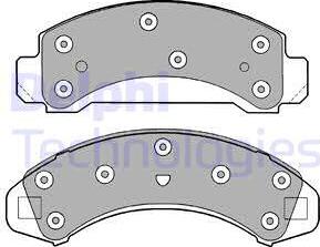 Delphi LP1176 - Kit pastiglie freno, Freno a disco autozon.pro