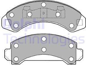 Delphi LP1173 - Kit pastiglie freno, Freno a disco autozon.pro