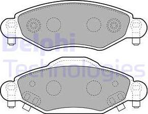 Delphi LP1840 - Kit pastiglie freno, Freno a disco autozon.pro