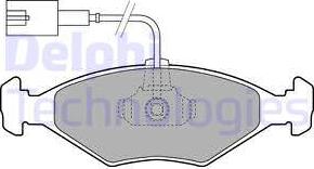 Delphi LP1855 - Kit pastiglie freno, Freno a disco autozon.pro