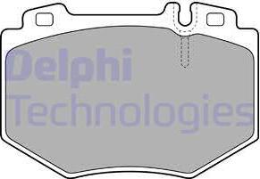 Delphi LP1851 - Kit pastiglie freno, Freno a disco autozon.pro