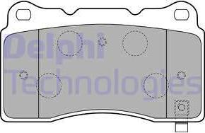 Delphi LP1858 - Kit pastiglie freno, Freno a disco autozon.pro