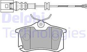 Delphi LP1815 - Kit pastiglie freno, Freno a disco autozon.pro