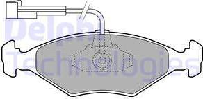 Delphi LP1811 - Kit pastiglie freno, Freno a disco autozon.pro