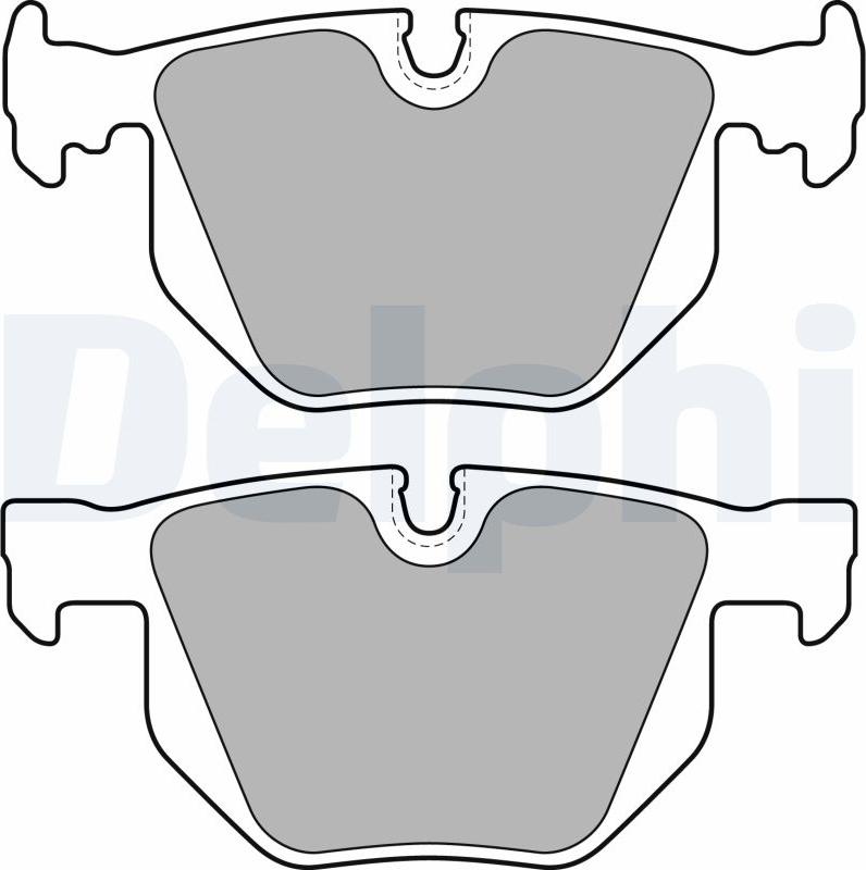 Delphi LP1834-17B1 - Kit pastiglie freno, Freno a disco autozon.pro