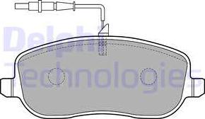 Delphi LP1836 - Kit pastiglie freno, Freno a disco autozon.pro