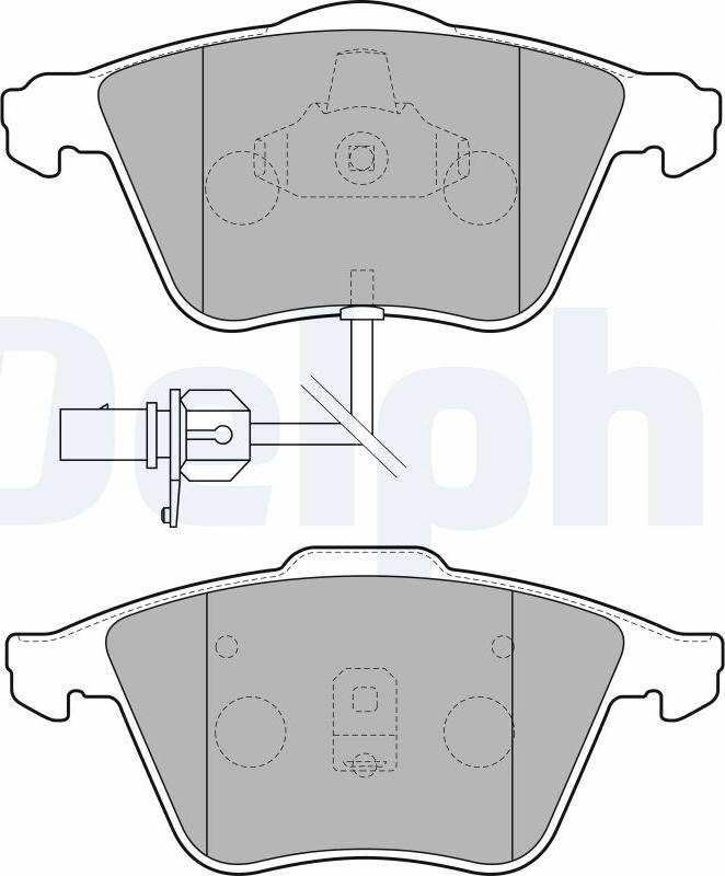 Delphi LP1825-17B1 - Kit pastiglie freno, Freno a disco autozon.pro