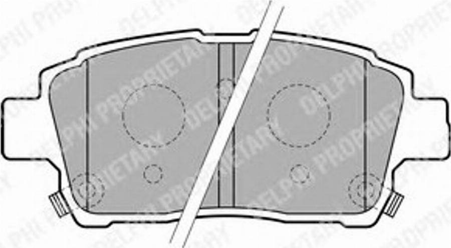 Delphi LP1827 - Kit pastiglie freno, Freno a disco autozon.pro