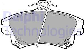 Delphi LP1398 - Kit pastiglie freno, Freno a disco autozon.pro