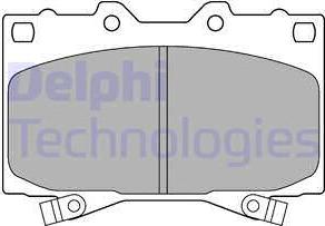 Delphi LP1308 - Kit pastiglie freno, Freno a disco autozon.pro