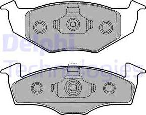 Delphi LP1249 - Kit pastiglie freno, Freno a disco autozon.pro