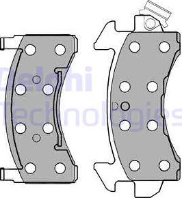 Delphi LP1258 - Kit pastiglie freno, Freno a disco autozon.pro