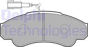 Delphi LP1751 - Kit pastiglie freno, Freno a disco autozon.pro