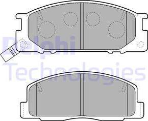 Delphi LP1758 - Kit pastiglie freno, Freno a disco autozon.pro