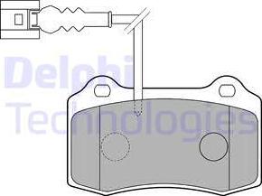 Delphi LP1753 - Kit pastiglie freno, Freno a disco autozon.pro