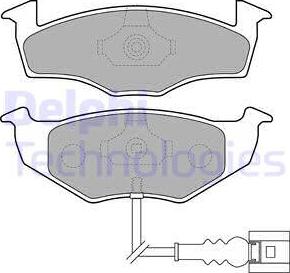 Delphi LP1709 - Kit pastiglie freno, Freno a disco autozon.pro