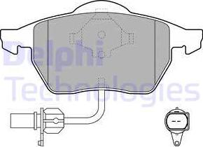 Delphi LP1706 - Kit pastiglie freno, Freno a disco autozon.pro