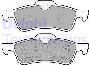 Delphi LP1712 - Kit pastiglie freno, Freno a disco autozon.pro