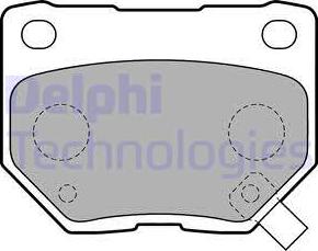 Delphi LP1780 - Kit pastiglie freno, Freno a disco autozon.pro