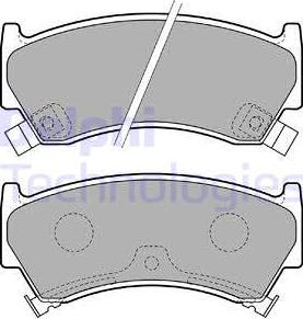 Delphi LP1735 - Kit pastiglie freno, Freno a disco autozon.pro