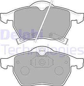 Delphi LP1731 - Kit pastiglie freno, Freno a disco autozon.pro