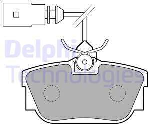 Delphi LP1733 - Kit pastiglie freno, Freno a disco autozon.pro