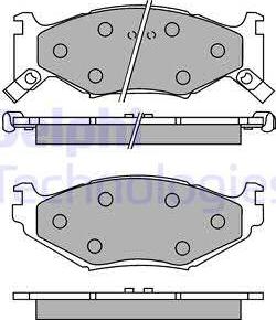 Delphi LP891 - Kit pastiglie freno, Freno a disco autozon.pro