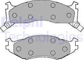 Delphi LP892 - Kit pastiglie freno, Freno a disco autozon.pro