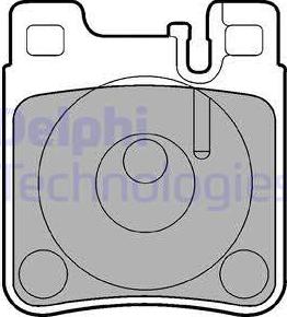 Delphi LP841 - Kit pastiglie freno, Freno a disco autozon.pro