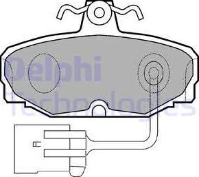 Delphi LP868 - Kit pastiglie freno, Freno a disco autozon.pro