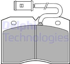 Delphi LP863 - Kit pastiglie freno, Freno a disco autozon.pro