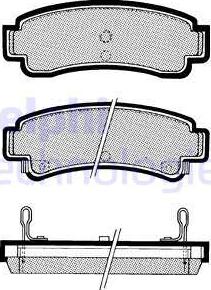 Delphi LP807 - Kit pastiglie freno, Freno a disco autozon.pro