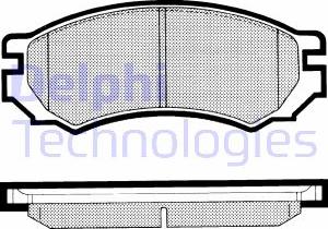 Delphi LP818 - Kit pastiglie freno, Freno a disco autozon.pro