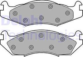 Delphi LP889 - Kit pastiglie freno, Freno a disco autozon.pro