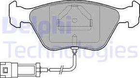 Delphi LP886 - Kit pastiglie freno, Freno a disco autozon.pro