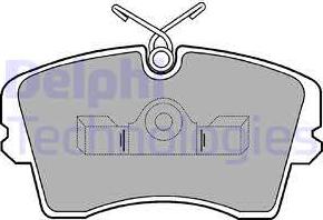 Delphi LP352 - Kit pastiglie freno, Freno a disco autozon.pro