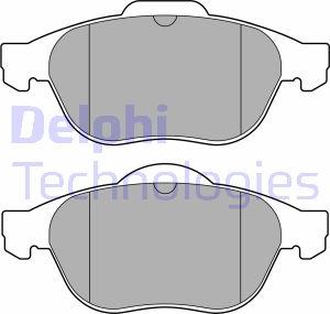 Delphi LP3692 - Kit pastiglie freno, Freno a disco autozon.pro