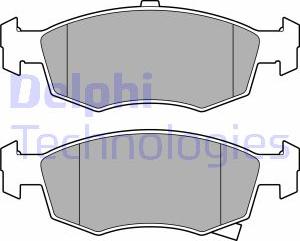 Delphi LP3668 - Kit pastiglie freno, Freno a disco autozon.pro