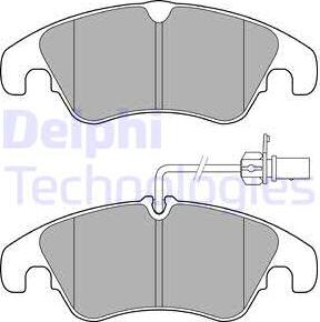 Delphi LP3152-18B1 - Kit pastiglie freno, Freno a disco autozon.pro