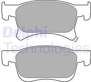 Delphi LP3164 - Kit pastiglie freno, Freno a disco autozon.pro