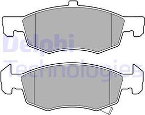 Delphi LP3163 - Kit pastiglie freno, Freno a disco autozon.pro