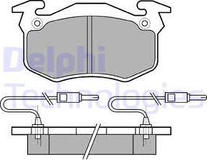 Delphi LP382 - Kit pastiglie freno, Freno a disco autozon.pro