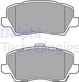 Delphi LP3363 - Kit pastiglie freno, Freno a disco autozon.pro