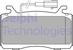 Delphi LP3310 - Kit pastiglie freno, Freno a disco autozon.pro