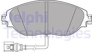 Delphi LP3389-18B1 - Kit pastiglie freno, Freno a disco autozon.pro