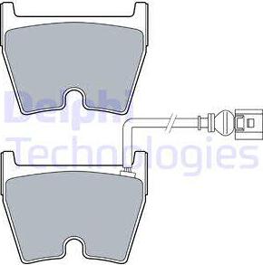 Delphi LP3266 - Kit pastiglie freno, Freno a disco autozon.pro