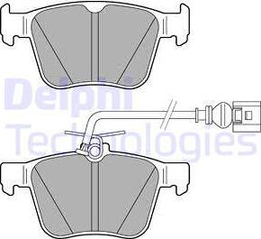 Delphi LP3267 - Kit pastiglie freno, Freno a disco autozon.pro