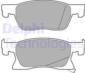 Delphi LP3238 - Kit pastiglie freno, Freno a disco autozon.pro