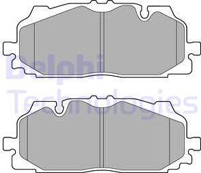 Delphi LP3272 - Kit pastiglie freno, Freno a disco autozon.pro