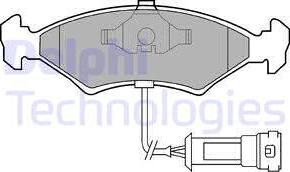 Delphi LP255 - Kit pastiglie freno, Freno a disco autozon.pro